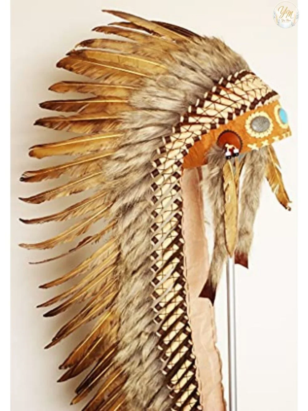 Extra Long Feather Headdress 130cm Festival Costume Headpiece Tribal Style